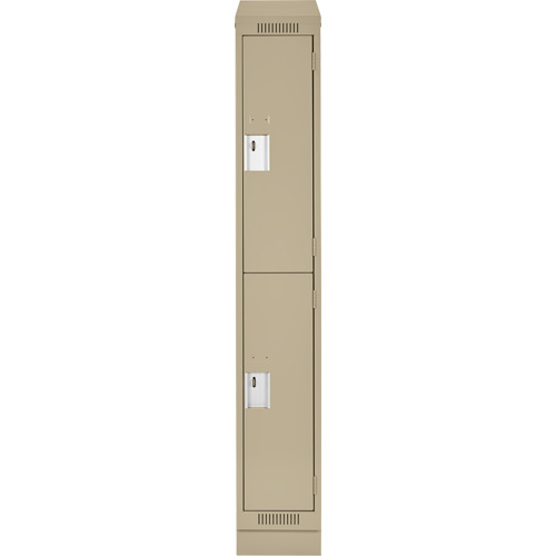 Casiers Clean Line, 2 niveaux, 12" x 18" x 82", Acier, Beige, Rivet (assembl&eacute;) EastCoast Offshore Supplies