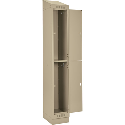 Clean Line Lockers, 2 -tier, Bank of 4, 48" x 18" x 82", Steel, Beige, Rivet (Assembled) EastCoast Offshore Supplies