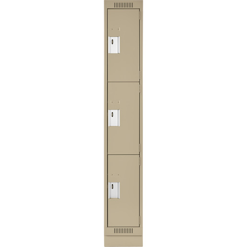 Casiers Clean Line, 3 niveaux, 12" x 18" x 76", Acier, Beige, Rivet (assembl&eacute;) EastCoast Offshore Supplies
