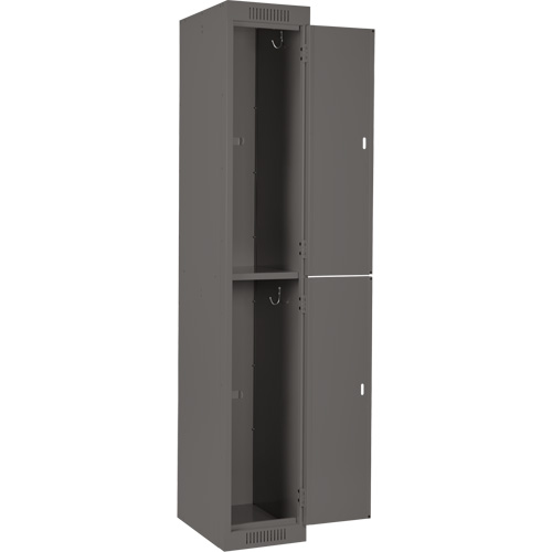 Clean Line Lockers, 2 -tier, Bank of 3, 36" x 18" x 72", Steel, Charcoal, Rivet (Assembled) EastCoast Offshore Supplies