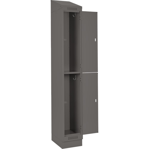 Clean Line Lockers, 2 -tier, Bank of 3, 36" x 18" x 82", Steel, Charcoal, Rivet (Assembled) EastCoast Offshore Supplies