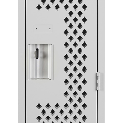 Clean Line Lockers, 2 -tier, 12" x 12" x 72", Steel, Grey, Rivet (Assembled), Perforated EastCoast Offshore Supplies