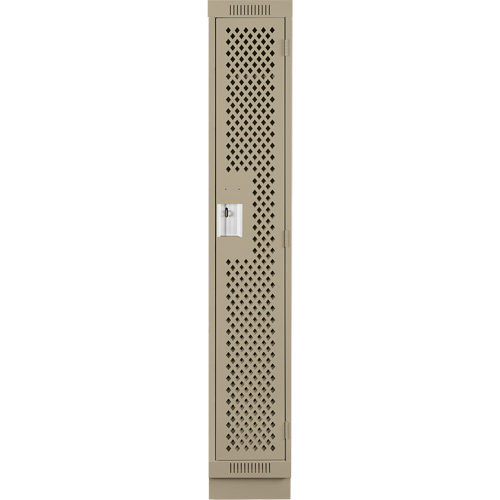 Clean Line Lockers, 12" x 15" x 76", Steel, Beige, Rivet (Assembled), Perforated EastCoast Offshore Supplies