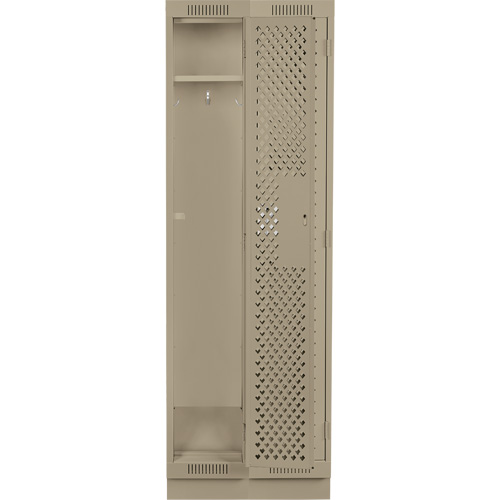 Casiers Clean Line, Bloc de 2, 24" x 15" x 76", Acier, Beige, Rivet (assembl&eacute;), Perfor&eacute; EastCoast Offshore Supplies