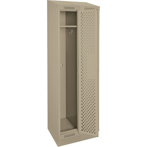 Clean Line Lockers, Bank of 2, 24" x 18" x 82", Steel, Beige, Rivet (Assembled), Perforated EastCoast Offshore Supplies