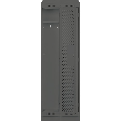 Clean Line Lockers, Bank of 2, 24" x 18" x 82", Steel, Charcoal, Rivet (Assembled), Perforated EastCoast Offshore Supplies