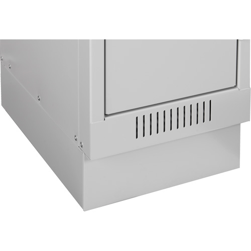 Clean Line Economy Lockers Recessed Base, 2 Banks, 4" H x 24" W x 18" D, Grey, Steel EastCoast Offshore Supplies