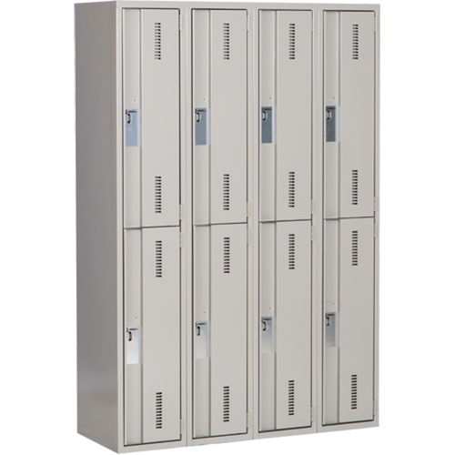 Concorde Heavy-Duty Lockers, 2 -tier, Bank of 4, 48" x 18" x 72", Steel, Grey, Welded (Assembled) EastCoast Offshore Supplies