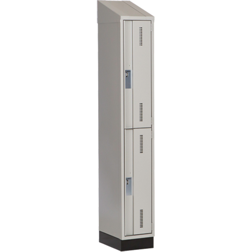 Concorde Heavy-Duty Lockers, 2 -tier, 12" x 18" x 82", Steel, Grey, Welded (Assembled) EastCoast Offshore Supplies