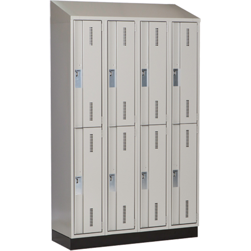 Concorde Heavy-Duty Lockers, 2 -tier, Bank of 4, 48" x 18" x 82", Steel, Grey, Welded (Assembled) EastCoast Offshore Supplies