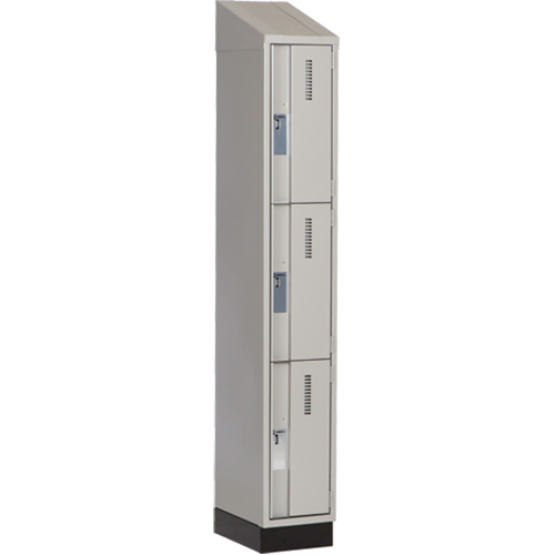 Concorde Heavy-Duty Lockers, 3 -tier, 12" x 18" x 82", Steel, Grey, Welded (Assembled) EastCoast Offshore Supplies