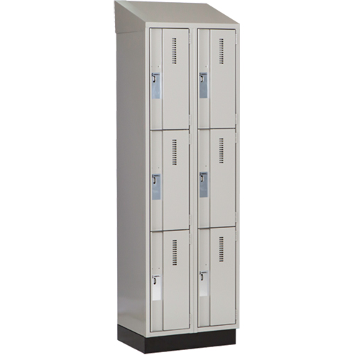 Concorde Heavy-Duty Lockers, 3 -tier, Bank of 2, 24" x 18" x 82", Steel, Grey, Welded (Assembled) EastCoast Offshore Supplies