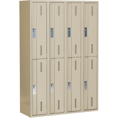 Concorde Heavy-Duty Lockers, 2 -tier, Bank of 4, 48" x 18" x 72", Steel, Beige, Welded (Assembled) EastCoast Offshore Supplies