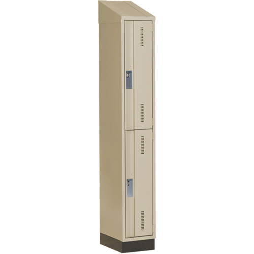 Casiers robustes Concorde, 2 niveaux, 12" x 18" x 82", Acier, Beige, Soud&eacute; (assembl&eacute;) EastCoast Offshore Supplies