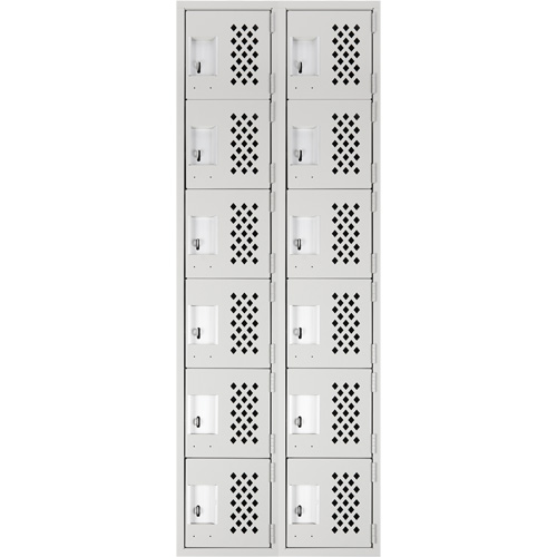 Clean Line Lockerettes, 6 -tier, Bank of 2, 18" x 72" x 12", Steel EastCoast Offshore Supplies