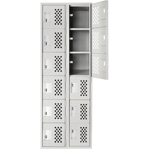 Clean Line Lockerettes, 6 -tier, Bank of 2, 18" x 72" x 12", Steel EastCoast Offshore Supplies