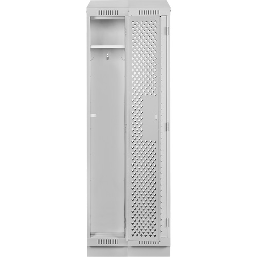 Clean Line Lockers, Bank of 2, 24" x 12" x 82", Steel, Grey, Rivet (Assembled), Perforated EastCoast Offshore Supplies