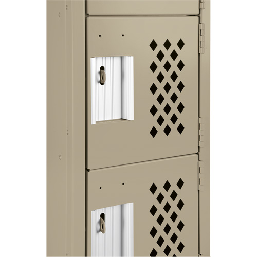 Assembled Lockerettes Clean Line Perforated Economy Lockers, 6 -tier, 18" x 72" x 12", Steel EastCoast Offshore Supplies