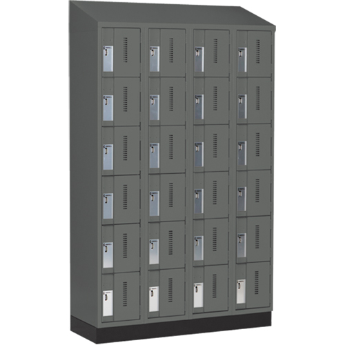 Concorde Heavy-Duty Lockers, 6 -tier, Bank of 4, 48" x 18" x 82", Steel, Charcoal, Welded (Assembled) EastCoast Offshore Supplies