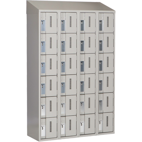 Concorde Heavy-Duty Lockers, 6 -tier, Bank of 4, 48" x 18" x 78", Steel, Grey, Welded (Assembled) EastCoast Offshore Supplies