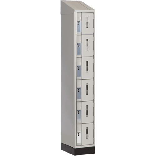Concorde Heavy-Duty Lockers, 6 -tier, 12" x 18" x 82", Steel, Grey, Welded (Assembled) EastCoast Offshore Supplies