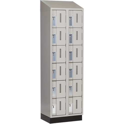 Concorde Heavy-Duty Lockers, 6 -tier, Bank of 2, 24" x 18" x 82", Steel, Grey, Welded (Assembled) EastCoast Offshore Supplies