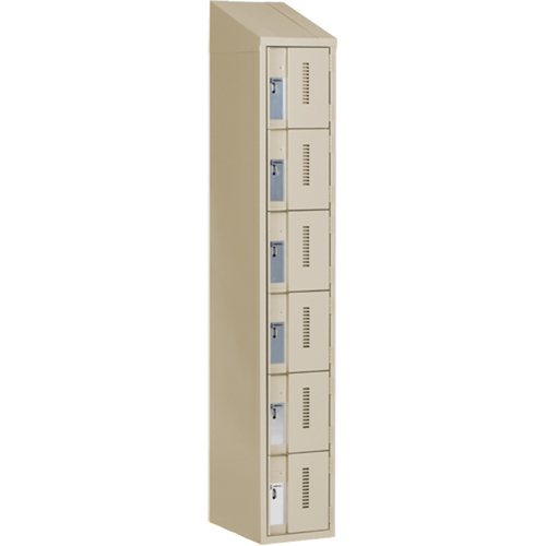 Concorde Heavy-Duty Lockers, 6 -tier, 12" x 18" x 78", Steel, Beige, Welded (Assembled) EastCoast Offshore Supplies