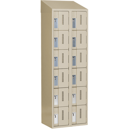 Concorde Heavy-Duty Lockers, 6 -tier, Bank of 2, 24" x 18" x 78", Steel, Beige, Welded (Assembled) EastCoast Offshore Supplies