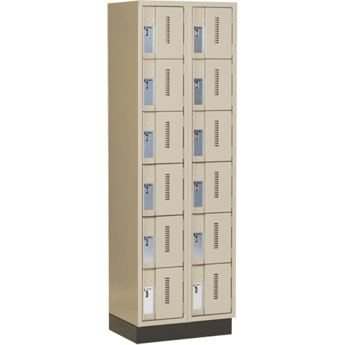 Concorde Heavy-Duty Lockers, 6 -tier, Bank of 2, 24" x 18" x 76", Steel, Beige, Welded (Assembled) EastCoast Offshore Supplies