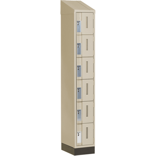 Concorde Heavy-Duty Lockers, 6 -tier, 12" x 18" x 82", Steel, Beige, Welded (Assembled) EastCoast Offshore Supplies