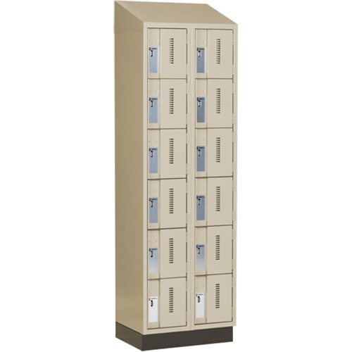Concorde Heavy-Duty Lockers, 6 -tier, Bank of 2, 24" x 18" x 82", Steel, Beige, Welded (Assembled) EastCoast Offshore Supplies