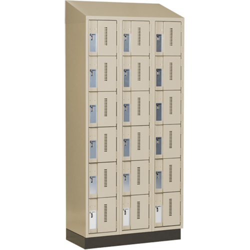 Concorde Heavy-Duty Lockers, 6 -tier, Bank of 3, 36" x 18" x 82", Steel, Beige, Welded (Assembled) EastCoast Offshore Supplies