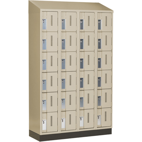Concorde Heavy-Duty Lockers, 6 -tier, Bank of 4, 48" x 18" x 82", Steel, Beige, Welded (Assembled) EastCoast Offshore Supplies