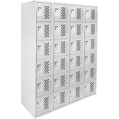 Clean Line Lockerettes, 6 -tier, Bank of 4, 18" x 72" x 12", Steel EastCoast Offshore Supplies
