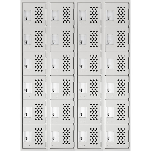 Clean Line Lockerettes, 6 -tier, Bank of 4, 18" x 72" x 12", Steel EastCoast Offshore Supplies
