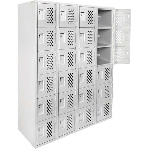 Clean Line Lockerettes, 6 -tier, Bank of 4, 18" x 72" x 12", Steel EastCoast Offshore Supplies
