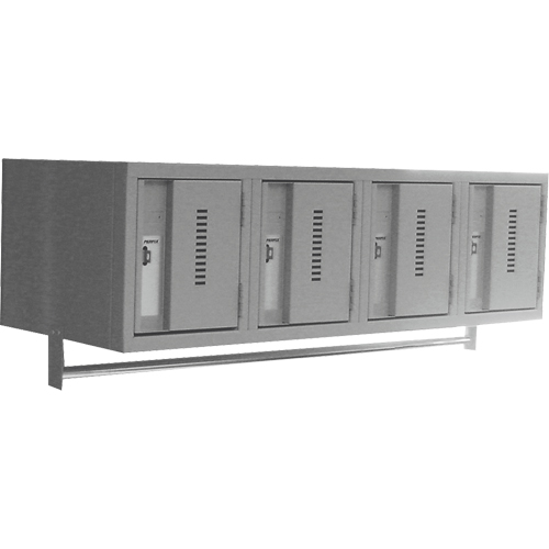 Wall Hung Lockers - Heavy Duty, Bank of 4, 18" x 12" x 12", Steel EastCoast Offshore Supplies