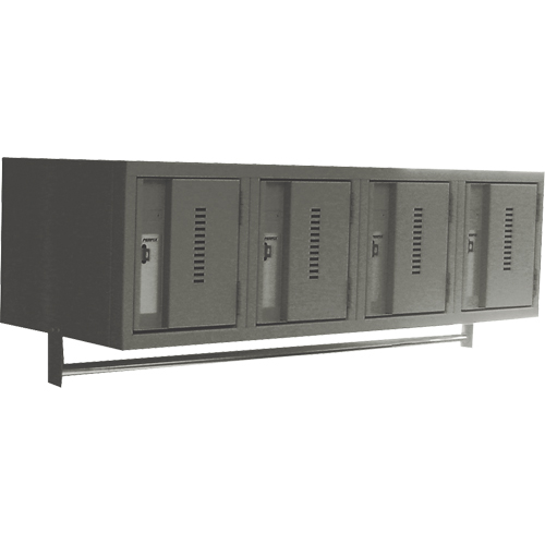 Wall Hung Lockers - Heavy Duty, Bank of 4, 18" x 12" x 12", Steel EastCoast Offshore Supplies