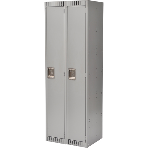 Lockers, Bank of 2, 24" x 18" x 72", Steel, Grey, Knocked Down EastCoast Offshore Supplies