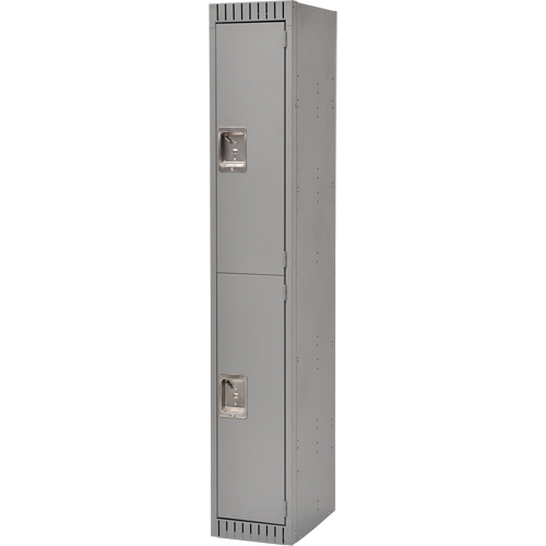 Lockers, 2 -tier, 12" x 18" x 72", Steel, Grey, Rivet (Assembled) EastCoast Offshore Supplies