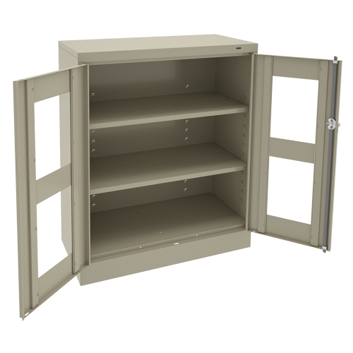 C-Thru Counter High Cabinet, Steel, 2 Shelves, 42" H x 36" W x 18" D EastCoast Offshore Supplies