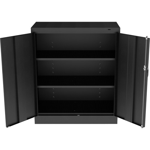 Armoire standard &agrave; hauteur de comptoir, Acier, 2 Tablettes, 42" h x 36" la x 18" P, Noir EastCoast Offshore Supplies