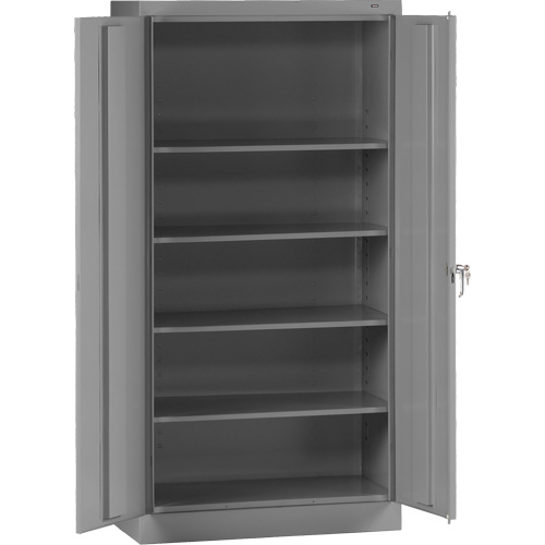 Armoire de rangement standard, Acier, 4 Tablettes, 72" h x 36" la x 18" P, Gris EastCoast Offshore Supplies