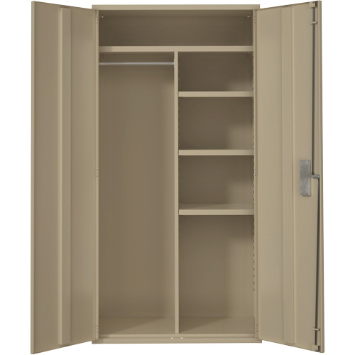 Armoire de rangements combin&eacute;s, Acier, 6 Tablettes, 72" h x 36" la x 18" P, Beige EastCoast Offshore Supplies