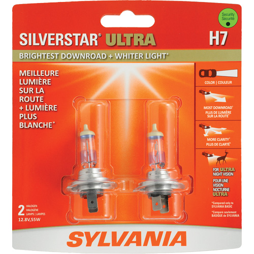 H7 SilverStar&reg; Ultra Headlight Bulb, Halogen, 56 W, Off White EastCoast Offshore Supplies
