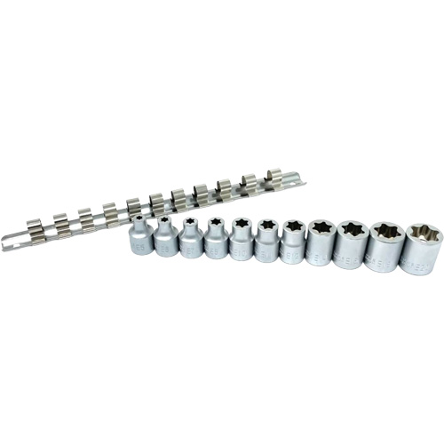 Flat-Cut E-"Star" Socket Set, 11 Pieces, 3/8" Drive Size EastCoast Offshore Supplies