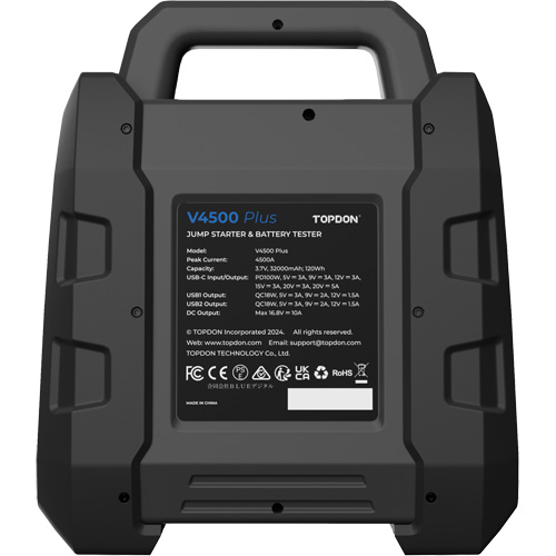 V4500 Plus 2-in-1 4500 Peak Amp Jump Starter, Battery & System Tester EastCoast Offshore Supplies