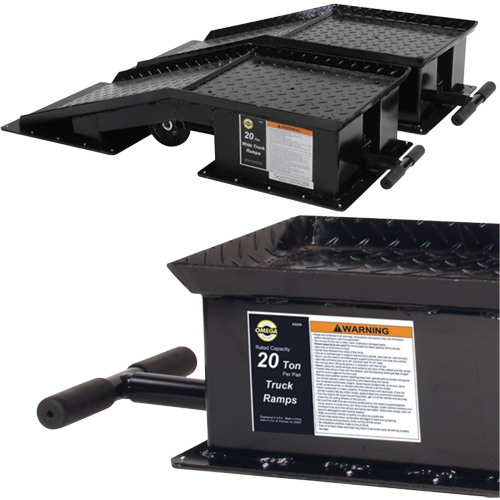 Rampes pour camions lourds avec longue poign&eacute;e en T, Capacit&eacute; 40 000 lb, 45" lo, 13-1/2" la, Hauteur de 9-19/50" EastCoast Offshore Supplies