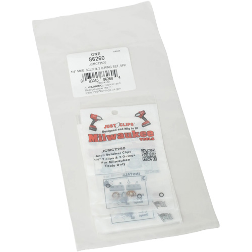 Jeu de clips et joints toriques de 1/4 po pour Milwaukee - en vrac EastCoast Offshore Supplies