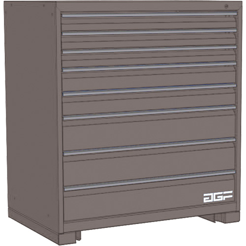 Armoire &agrave; tiroirs modulaire, 8 tiroirs, 60" la x 24" p x 40" h, Gris EastCoast Offshore Supplies